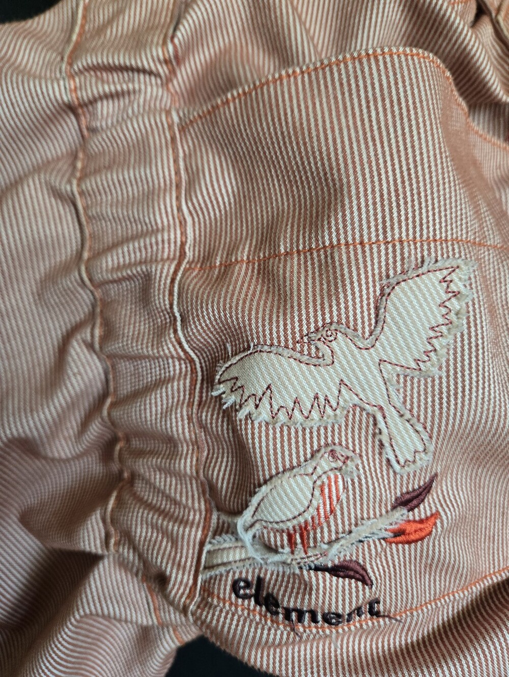 Element Ruched Tote with Embroidered Bird - Picture 2 of 4